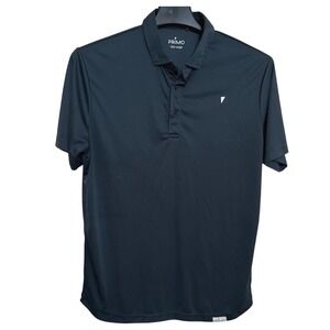 Primo Golf Polo Shirt Men's Large Solid Dark Graphite Gray Performance Stretch
